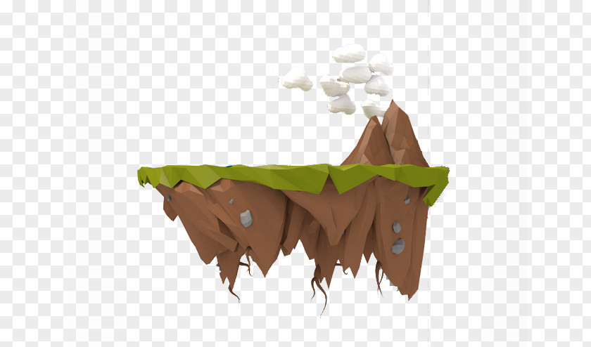 Mountain Perspective Low Poly Polygon 3D Computer Graphics Modeling PNG