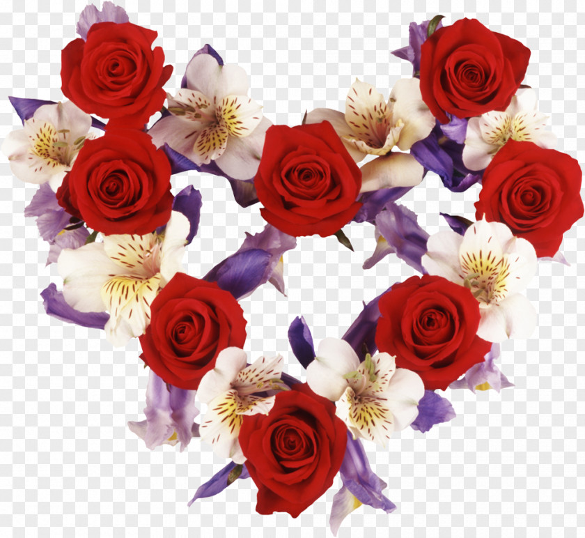 Valentine's Day Love Hearts Rose Flower PNG