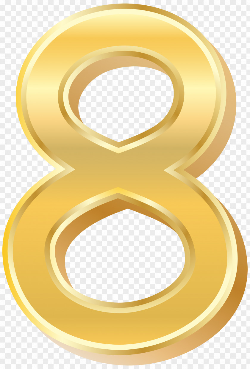 Gold Style Number Eight Clip Art Image Sharon 