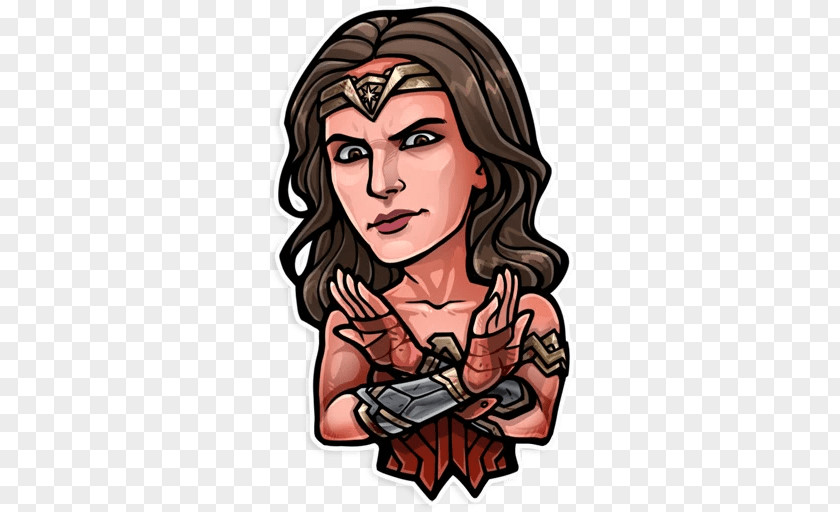 Wonder Woman Sticker DC Comics Telegram Gal Gadot PNG