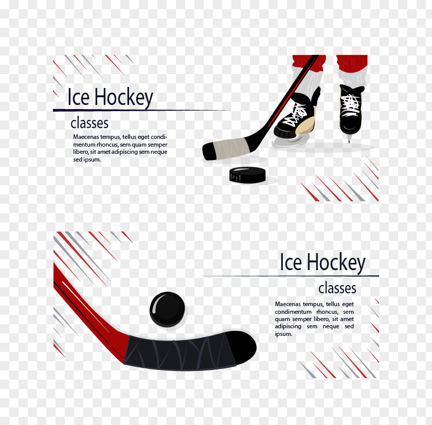 Hockey Course Banner Graphic Design Icon PNG