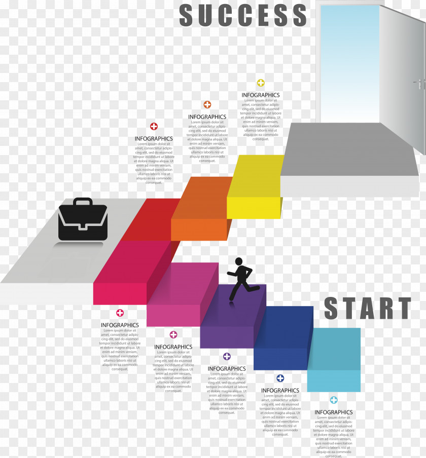 Ladder Chart Infographic Stairs Illustration PNG