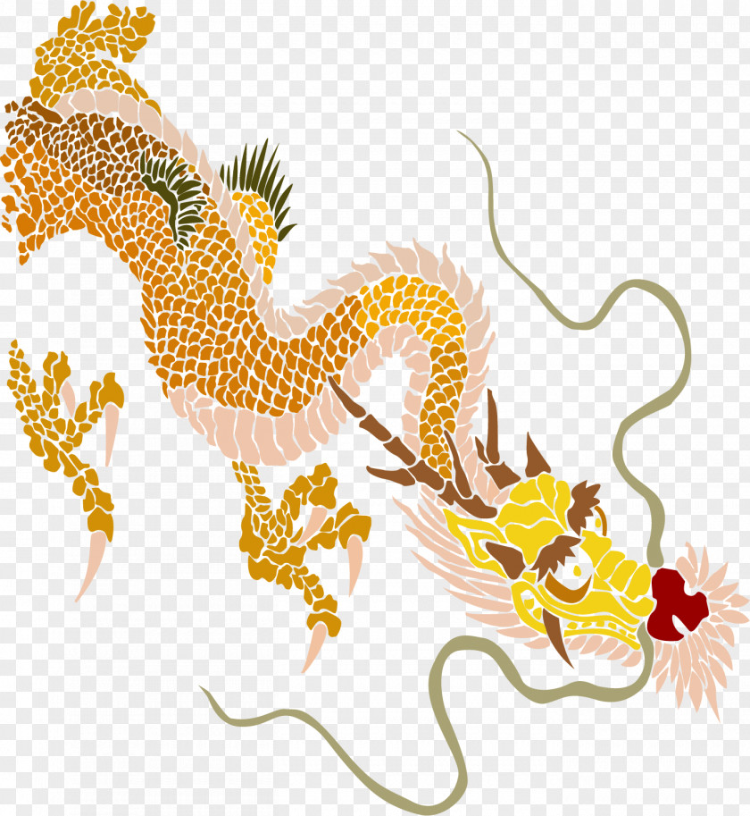 Vector Painted Dragon Download Illustration PNG
