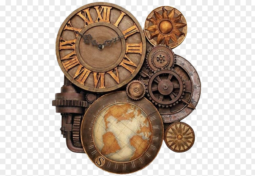 Beautifully Western Clock Steampunk Fashion Gear Clockwork PNG
