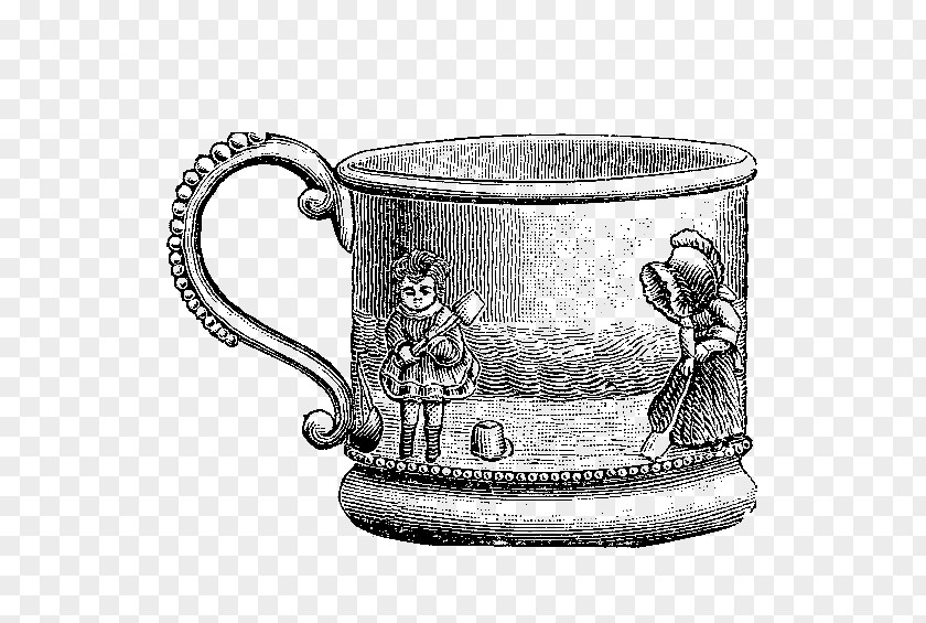 Cup Coffee Mug Silver PNG