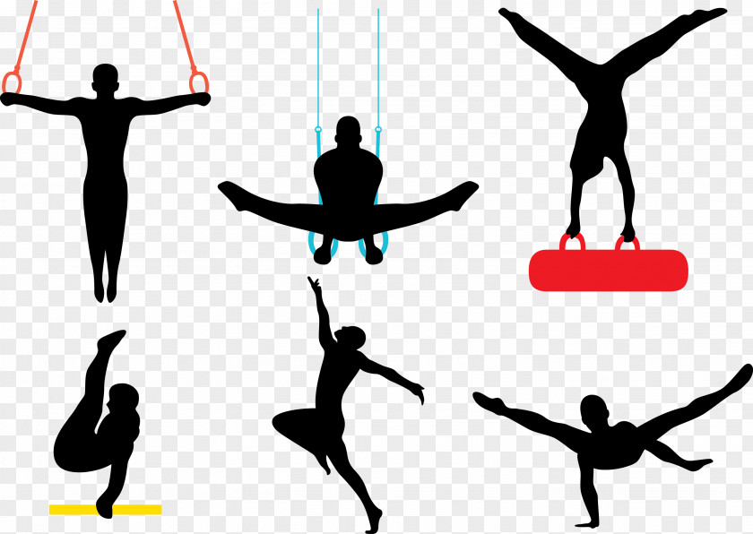 Vector Gymnastics Artistic Silhouette Female PNG
