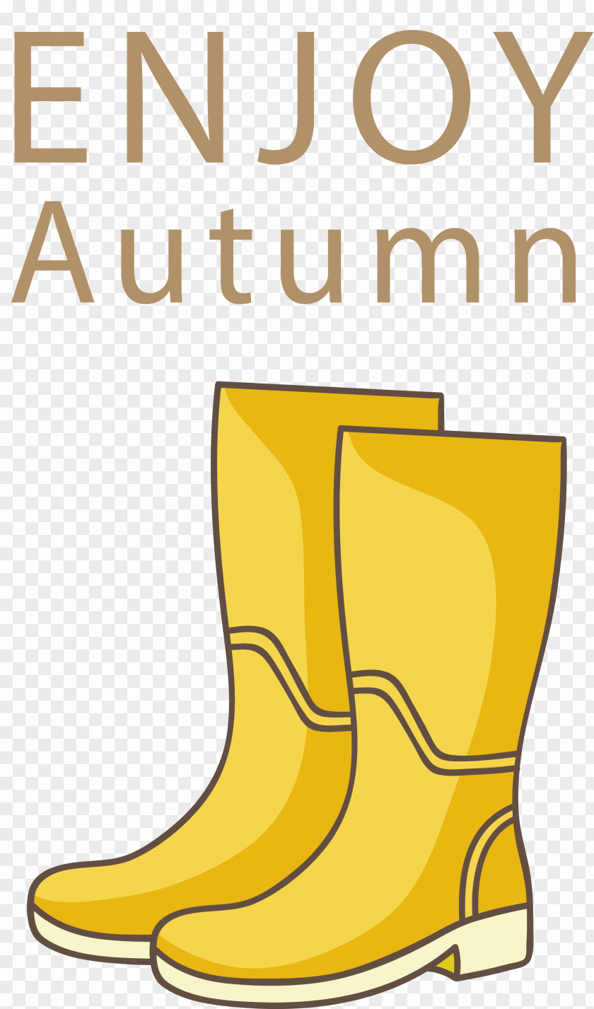Yellow Boots Designer Clip Art PNG