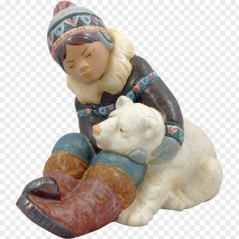 Antiques Of River Oaks Figurine Polar Bear Pottery Porcelain PNG