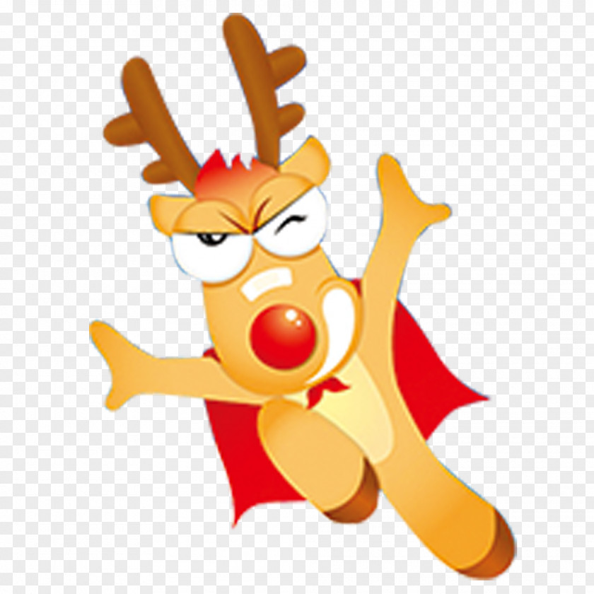 Christmas Deer Element Elk Postcard PNG
