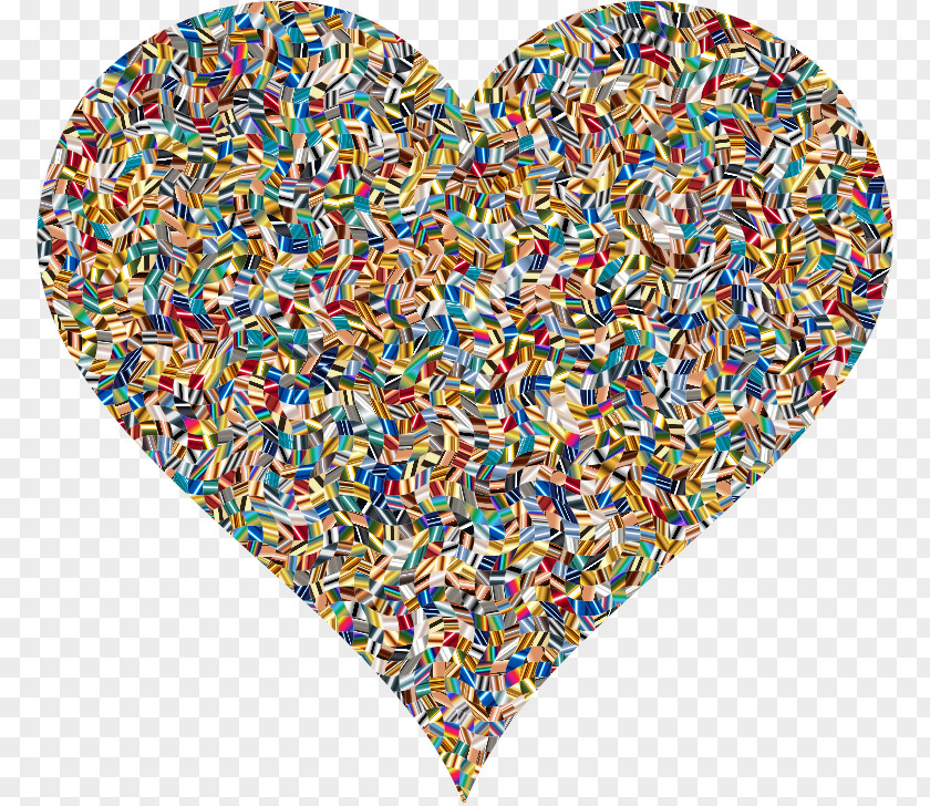 I Love Heartbreak Confetti Mosaic Color Clip Art PNG