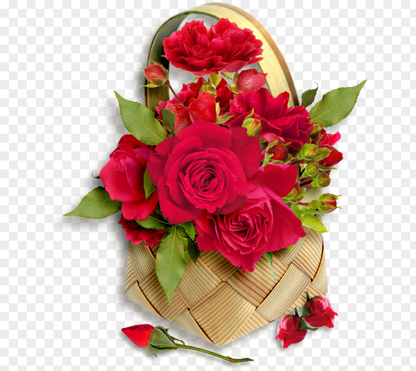Zen Flower Basket Garden Roses Floral Design PNG