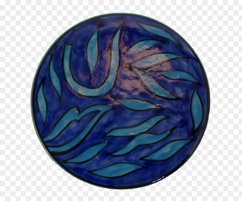 Ceramic Coasters Dolphin Cobalt Blue PNG