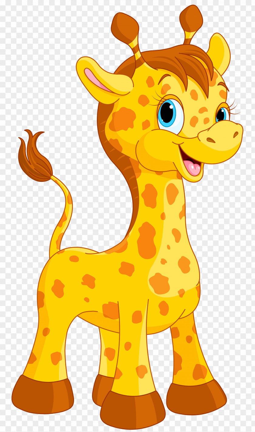 Cute Giraffe Cartoon Clipart Image Drawing PNG