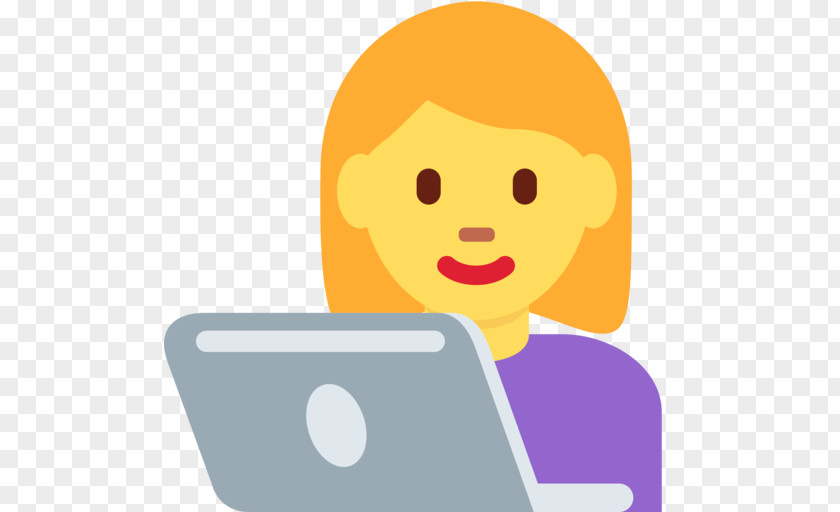 MAN WITH COMPUTER Emojipedia Technology Female Woman PNG