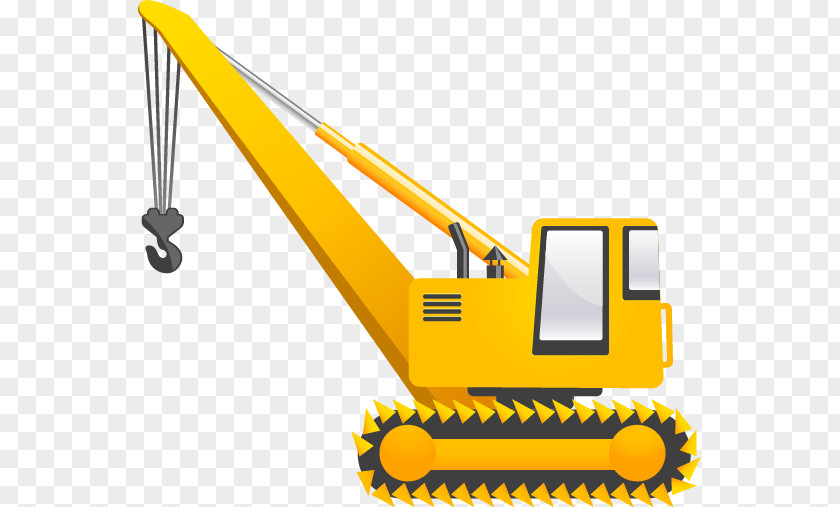 Truck Crane To Pull The Material Vector Free Architectural Engineering Pillow Heavy Equipment PNG