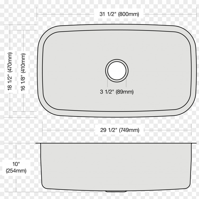 Sink Plan Line Bathroom PNG