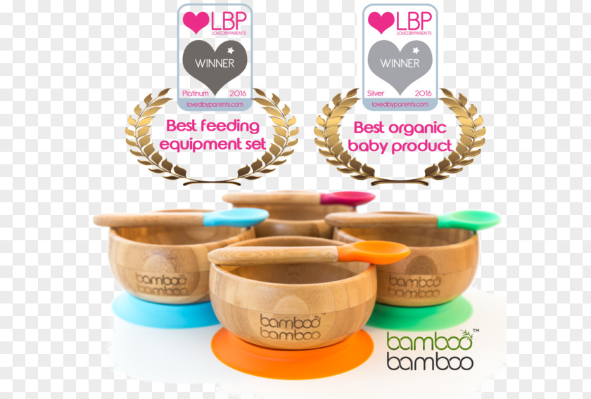 Bamboo Bowl Spoon Suction Child Infant PNG