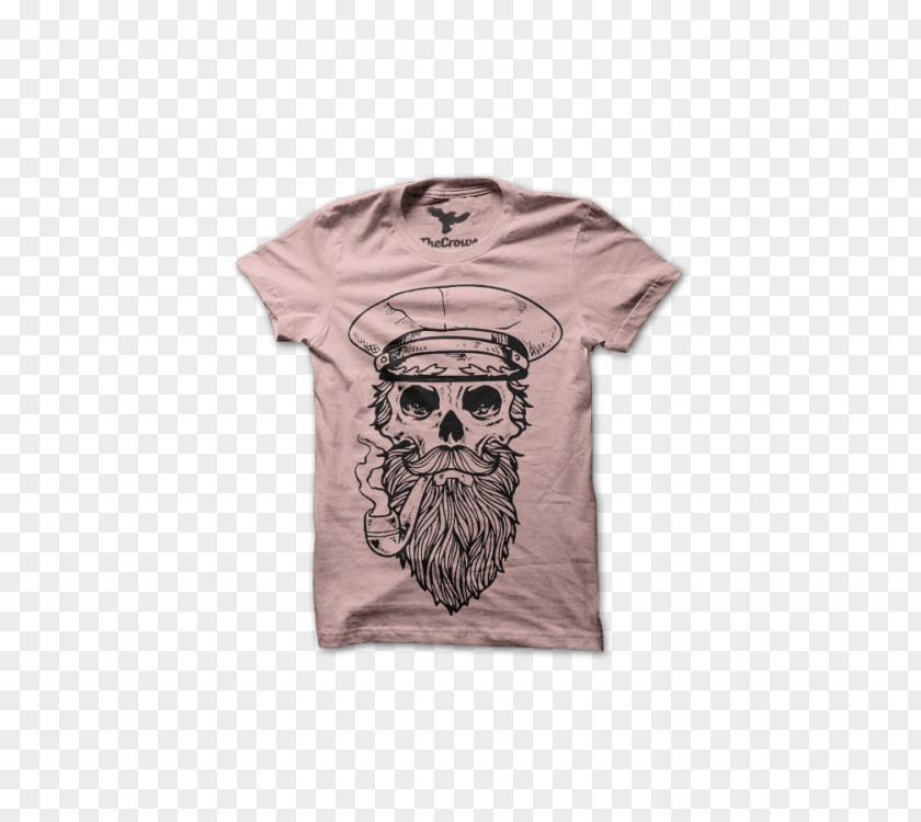 Bearded Skull Printed T-shirt Hoodie Sweater PNG