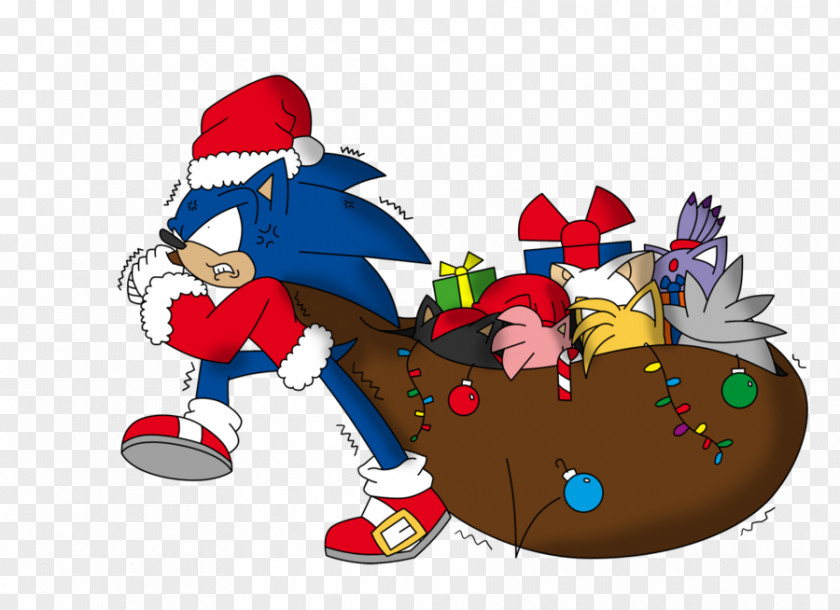 Champagna Sonic The Hedgehog Santa Claus Tails Chaos Knuckles Echidna PNG