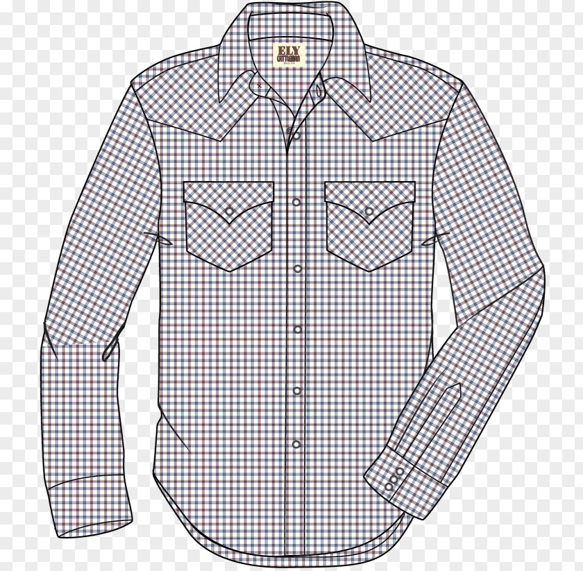 Dress Shirt Collar Sleeve Plaid Button PNG