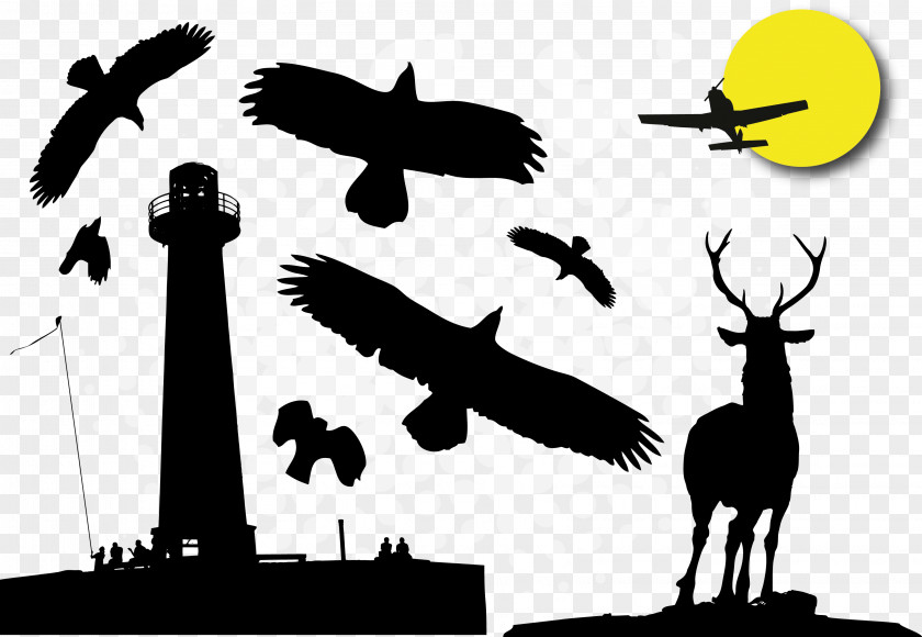 Eagle Lighthouse Download Illustration PNG