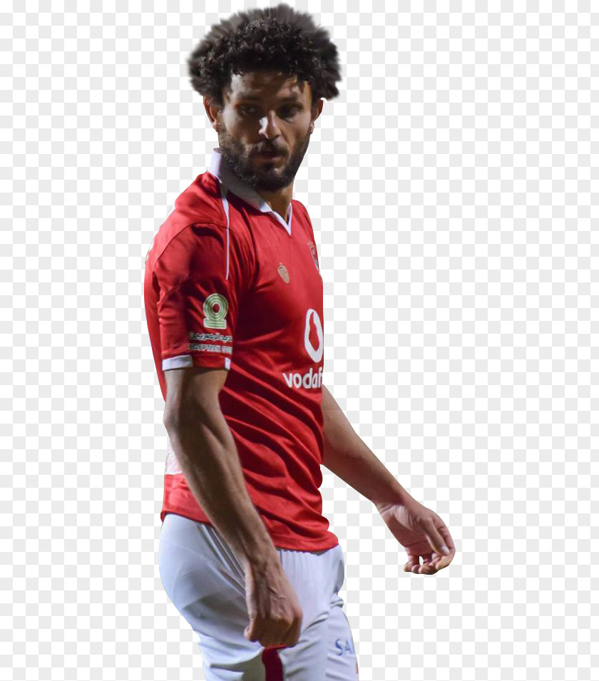 Hossam Ghaly Maroon Shoulder Football Player PNG