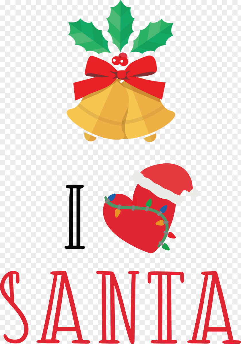 I Love Santa Christmas PNG