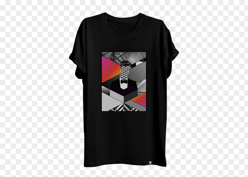 T-shirt Sleeve Brand Black M PNG