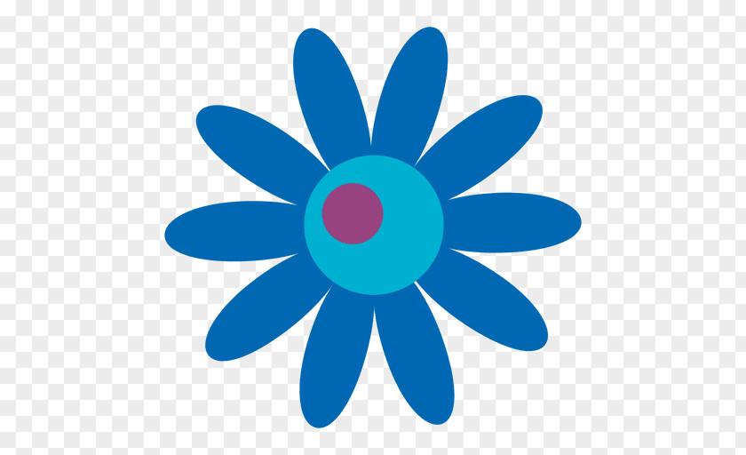 Blue Floral Flower Clip Art PNG