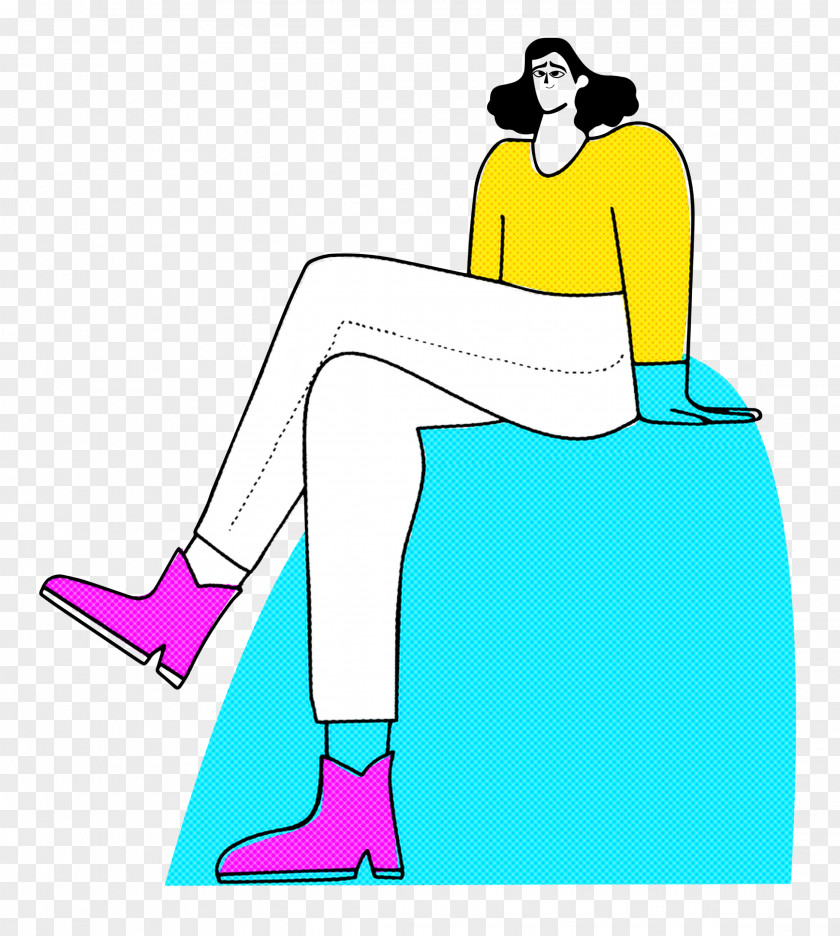 Sitting On Rock PNG