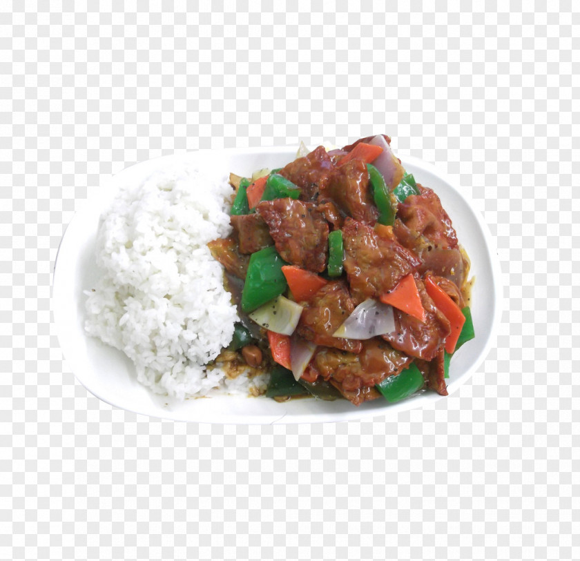 The Real Black Pepper Steamed Rice With Beef Gyu016bdon Fast Food Vegetarian Cuisine Beefsteak Roast PNG