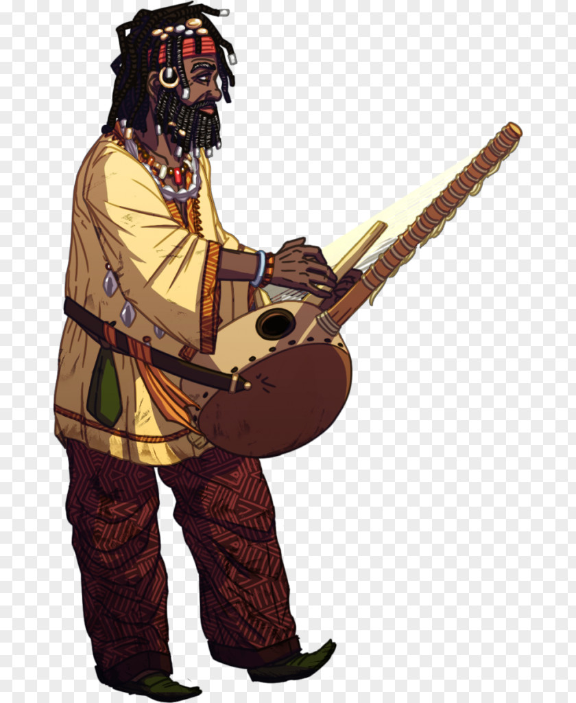 Dead In Vinland Griot Plucked String Instrument Character PNG
