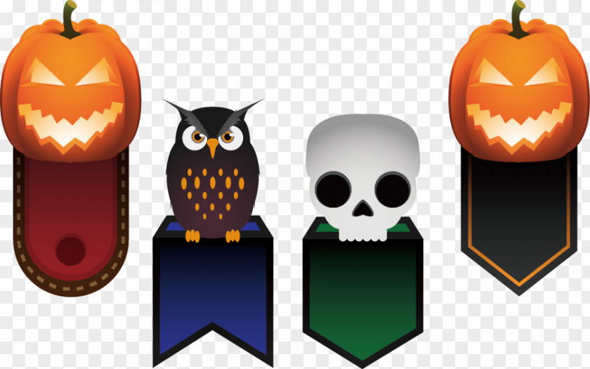 Halloween Decorative Elements Adobe Illustrator Clip Art PNG