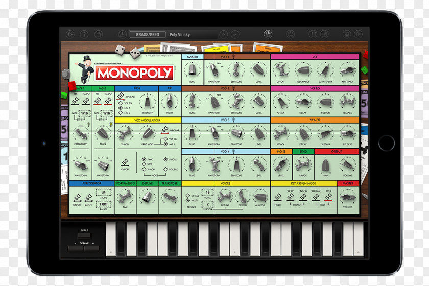 Korg Mono/Poly Monopoly Sound Synthesizers Game PNG