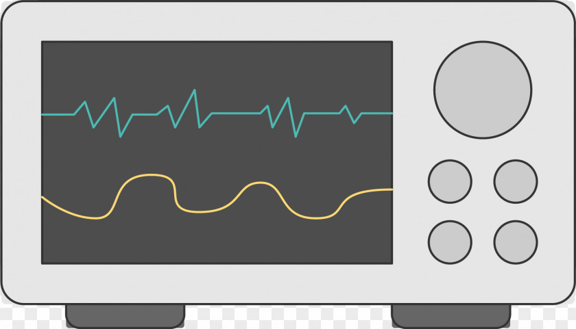 Cartoon Vector Of ECG Monitor Electrocardiography Monitoring PNG