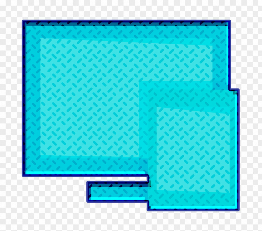 Electric Blue Rectangle Design Icon Device Gadget PNG