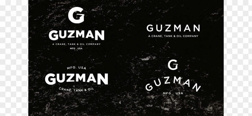 Guzman Logo Brand White Font PNG