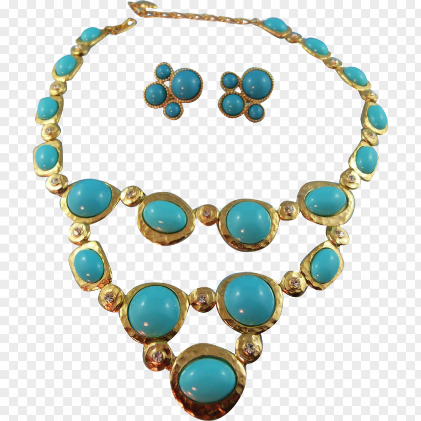 Necklace Turquoise Bead Body Jewellery Chain PNG