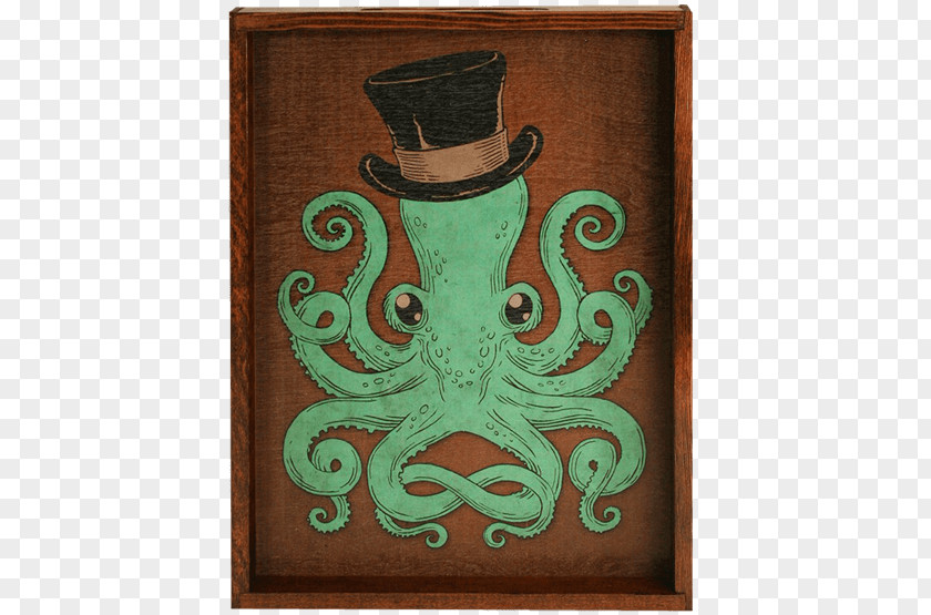 Realm Of Glass Octopus Trixie & Milo Tray Wood Tableware PNG
