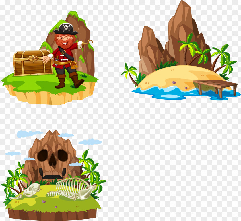 Vector Hand-painted Island Royalty-free Clip Art PNG