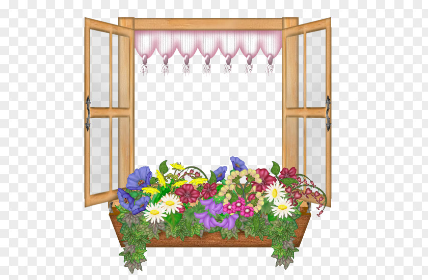 Window Flower Floral Design Boarding School People Play Games PNG