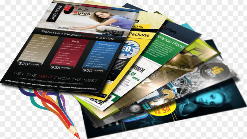 Design Printing Service Brochure Flyer PNG
