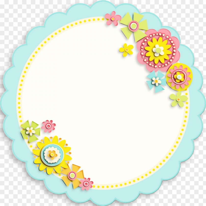 Serveware Sticker Floral Circle PNG