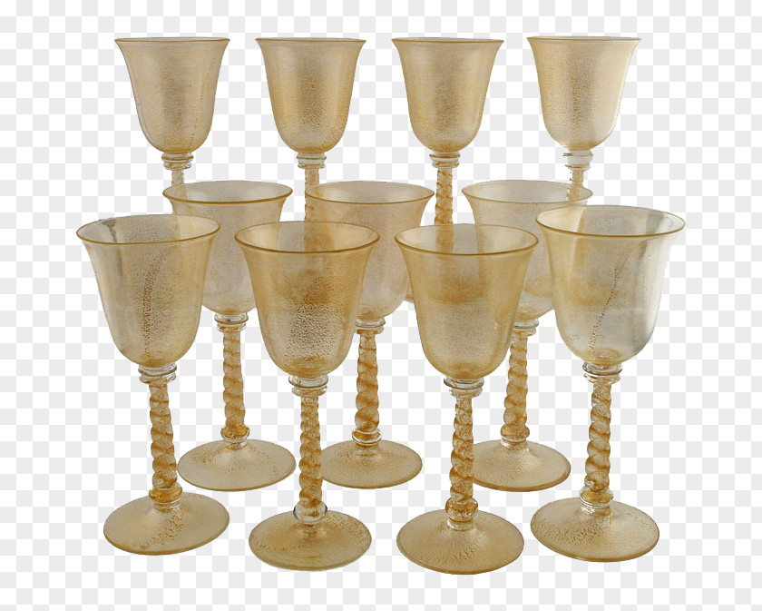 Wine Glass Murano Champagne Stemware PNG