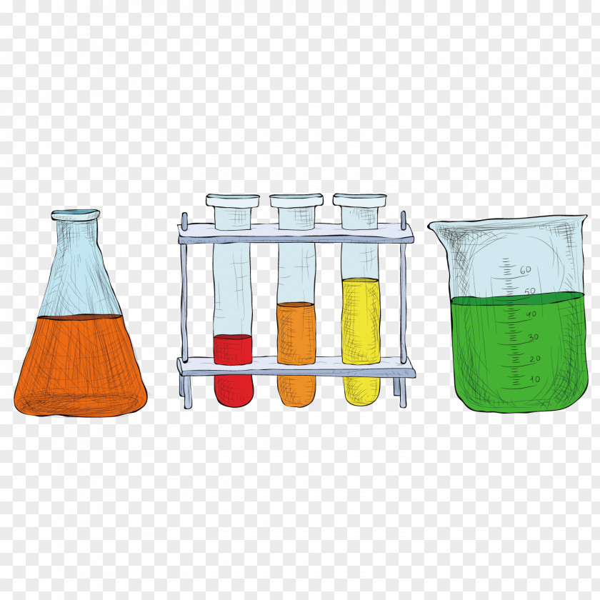 Hand-painted Container Chemistry Experiment Science PNG
