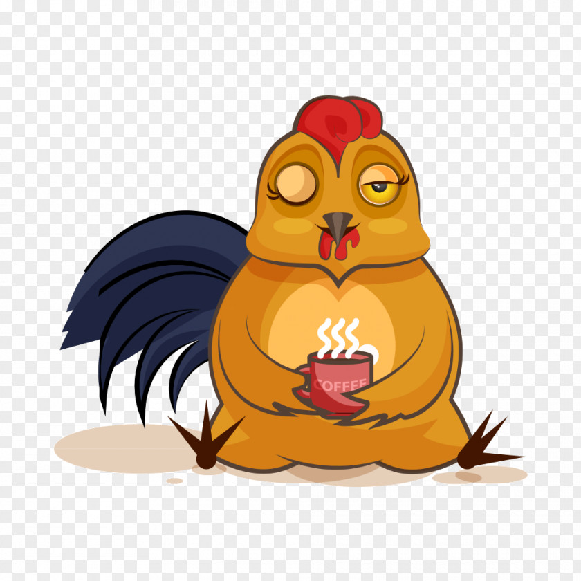 Cartoon Rooster Chicken Vector Graphics Illustration Royalty-free PNG