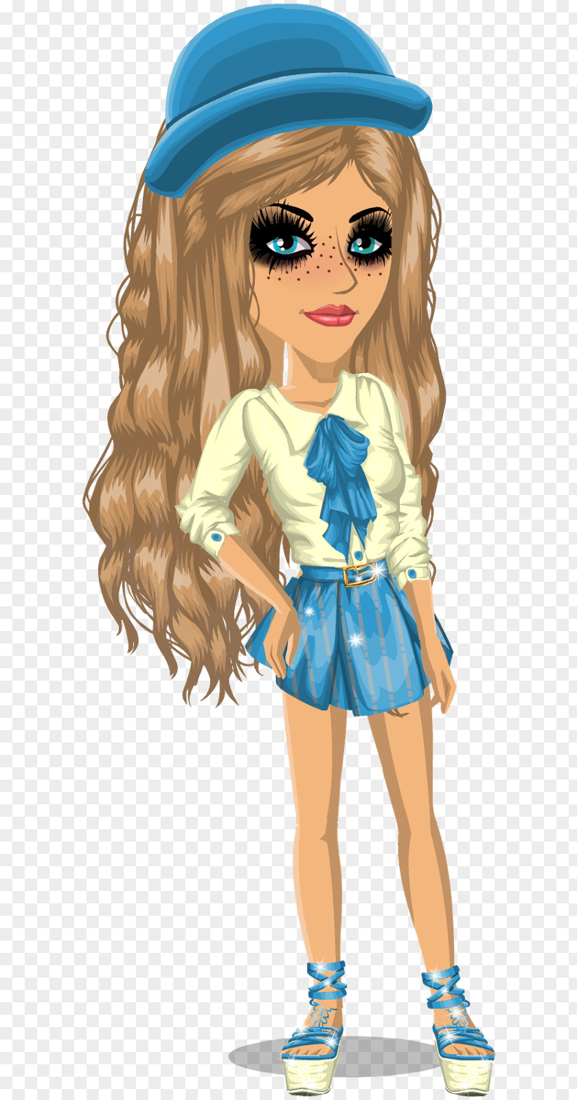Barbie Brown Hair Cartoon PNG