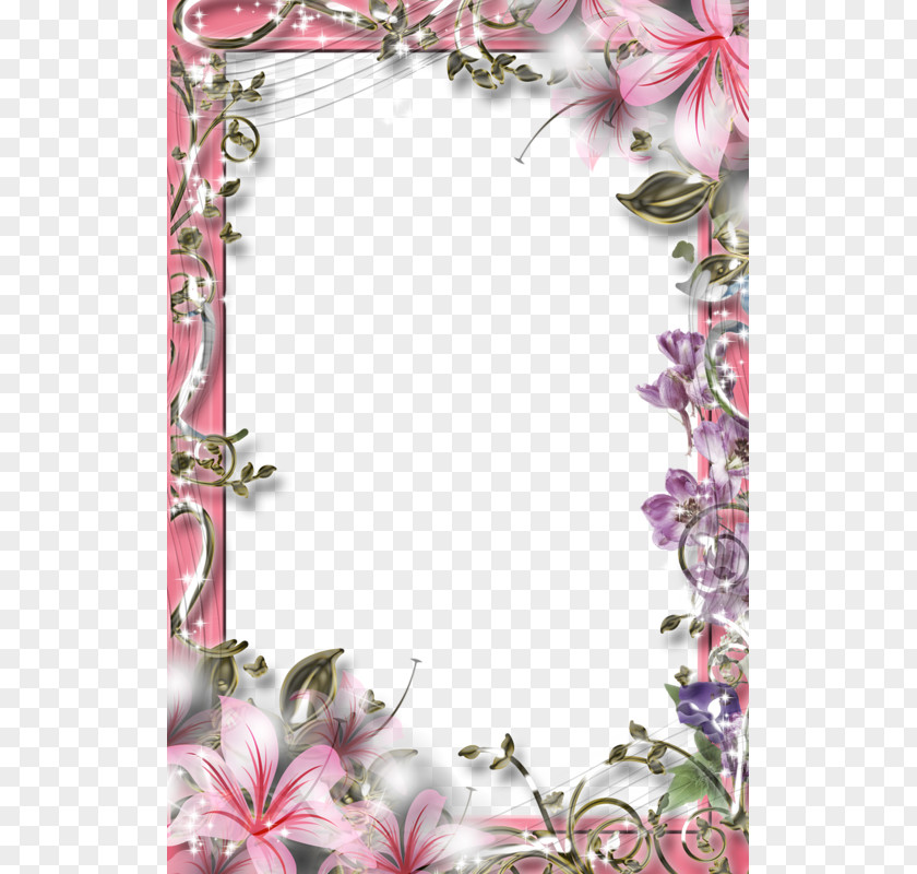 Beautiful Flowers Border Material PNG flowers border material clipart PNG
