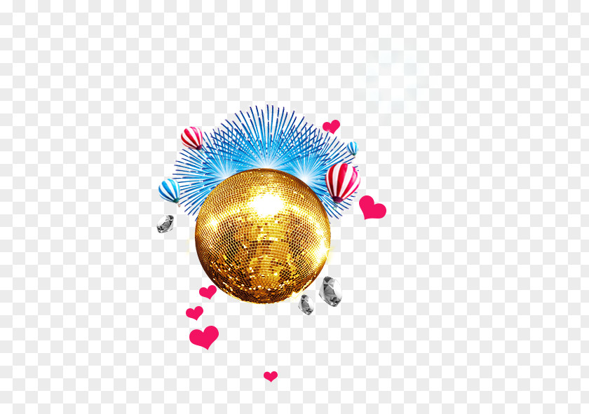 Golden Crystal Ball Background Download PNG