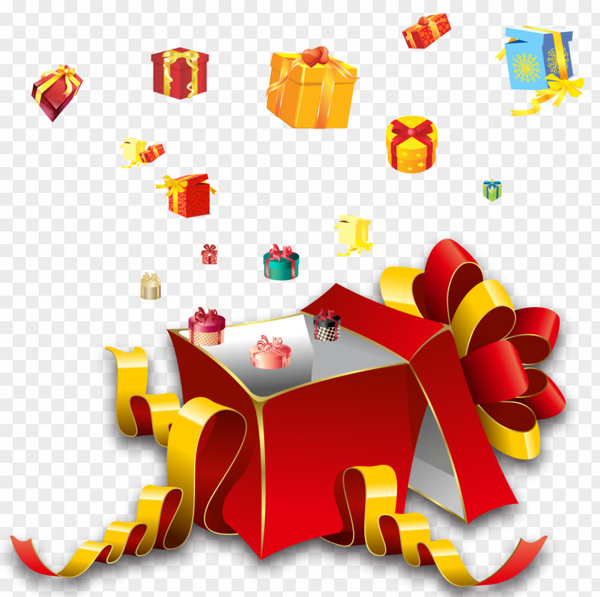 Open The Gift Box To Decorate Pattern Clip Art PNG